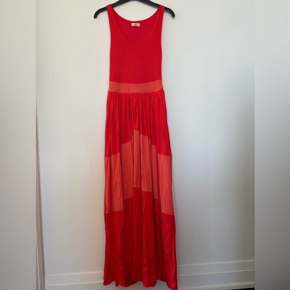Silence + Noise Coral Maxi Dress XS